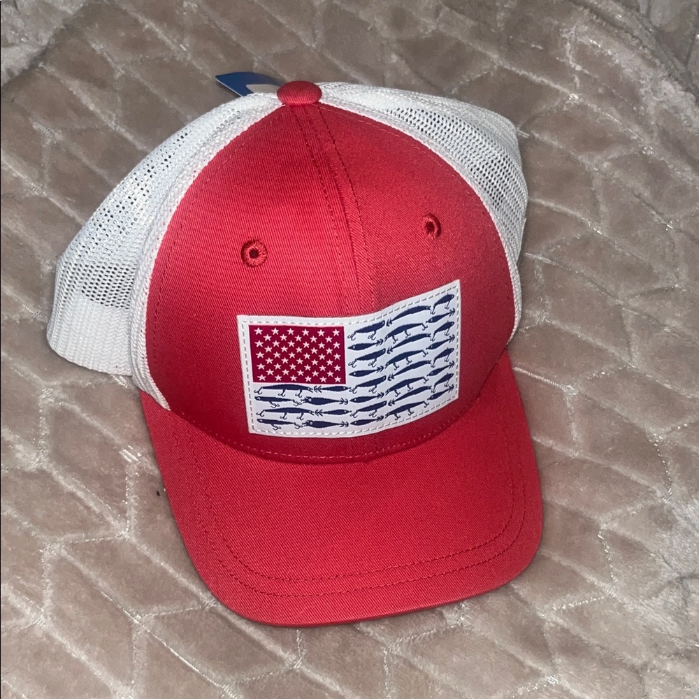Columbia Kids Red and White Hat